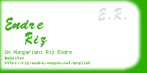 endre riz business card